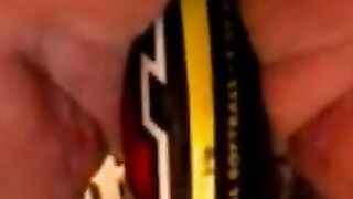 BBW Plays With a Bat Sex Toy on Webcam