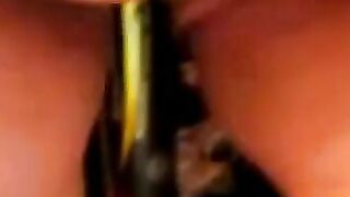 BBW Plays With a Bat Sex Toy on Webcam