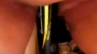 BBW Plays With a Bat Sex Toy on Webcam