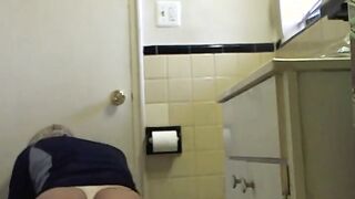 Black Twink's Thong Bathroom Adventure