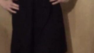 Twink Crossdresser Strips in Dress and Panties