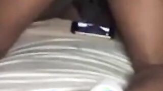Black Bareback Amateur Fucked Hard, Camera Shakes Loose!