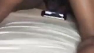 Black Bareback Amateur Fucked Hard, Camera Shakes Loose!