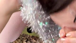 Nerdy Faery Sucks a Big Cock