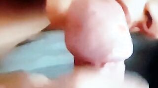 Italian MILF Gives a Slow, Sensual Blowjob for a Mouthful of Cum