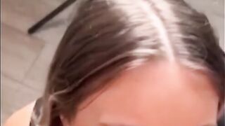 Curvy girl sucks her first big cock