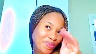 Ebony Goddess with Huge Natural Breasts on Webcam