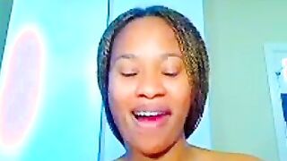 Ebony Goddess with Huge Natural Breasts on Webcam