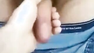 Twink blows big-cocked worker outdoors