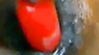 Ebony Solo Play with Sex Toy