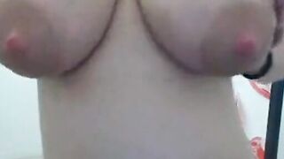 Plump BBW with Big Tits Plays with Sex Toy on Webcam