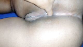 I just hold and spread my legs so he can put it