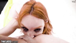 Throated - Red Head Lacy Lennon Sloppily Throat Plowed