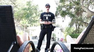 Fine Felons Penny Pax & Brooklyn Chase Suck Policeman Penis!