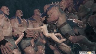 milf Lara Croft Captured And Nailed By Cave Dudes