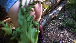 Nettle Punishment Day - Ass, boobies and snatch in outside