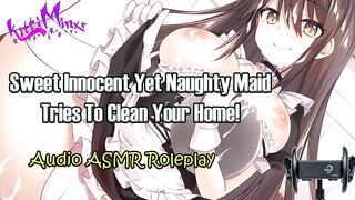ASMR Ecchi - Sweet yet Erotic Maid tries to Clean, but you