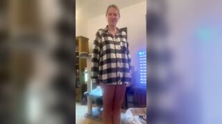 Milf Gets Nude in Front of Step Son Shows him what he