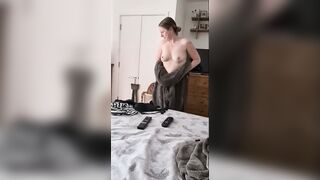 Milf Gets Nude in Front of Step Son Shows him what he