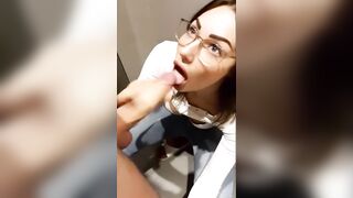 SNAPCHAT WOMEN GIVES ORAL SEX TO HER BOSS WHILE ON COFFEE BREAK