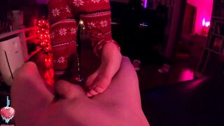 Xmas Tease and Couch Ride from Gf Wrapped into lights