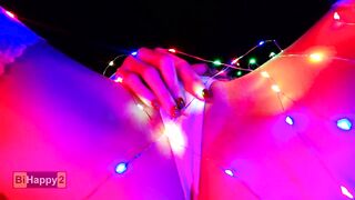 Banged! through a Garland of Lights and Jizzed in the Snow Maiden