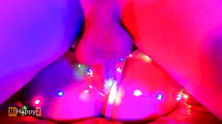 Banged! through a Garland of Lights and Jizzed in the Snow Maiden