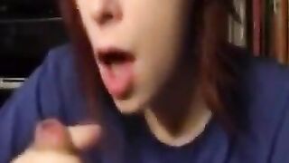 Cutie Gives Head and Takes a Facial