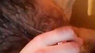 Hairy Stud Shoots Cum All Over Himself