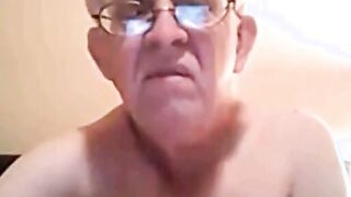 Silver Daddy Strokes His Small Cock