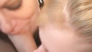A Pair Of Crack Whores Sucking Dick Making A Dick Cum