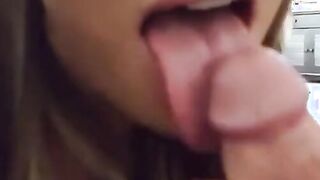 Pretty Girlfriend Swallows POV Cum Load