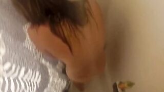 Soapy Shower Sex with a Big-Ass Blonde Amateur in POV