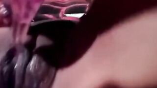 Black Girl's Orgasm and Squirting Contractions Close-Up