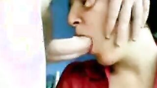 French Amateur Blowjob and Dirty Talk on Webcam