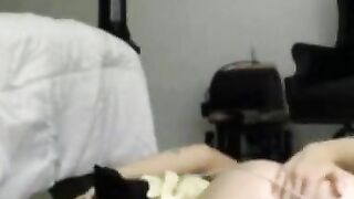 Blonde Amateur Babe Anal Play with Hitachi on Webcam