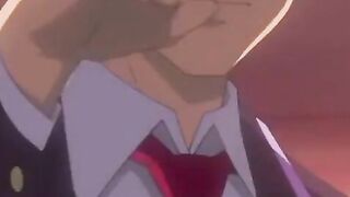 Busty teen helps naughty friend to cum