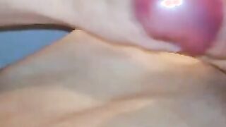 Twink's Big Cock Masturbation with Warm Cum