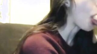 Bored Hot Teen On Sofa Takes Her Boyfriend Cock Into Her Wet Mouth For A Nice Oral Bl