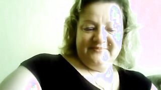 BBW Russian Marina's Skype Session - Blowjob & Titillating Fun