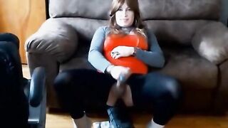 Huge Anal Toy Play for Crossdresser