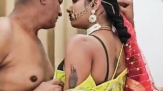 Desi Bahu Fucked Rought by Old Father in Law