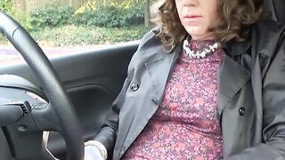 Wanking in a Car at a Supermarket Parking Lot