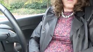 Wanking in a Car at a Supermarket Parking Lot