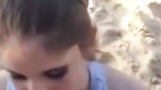 Beach Blowjob Leads to a Facial for This Amateur