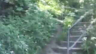 Blondes deutsches Babe, Outdoor-Amateurvideo