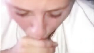 Blonde Teen's First Taste of Cum