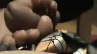 Asian Girl's Foot Fetish During a Call