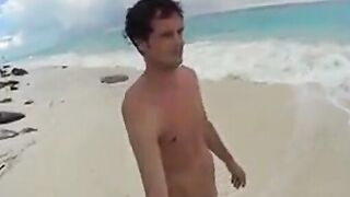 Big-Cock Men Jerk Off at a Cuba Beach
