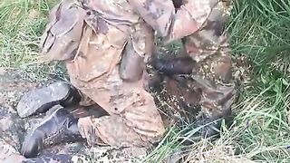 German Military Men Go Wild Outdoors